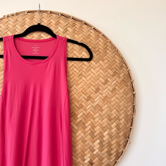 SWEATY BETTY EXPLORER ACE SLEEVELESS MIDI DRESS TAYBERRY‎ PINK OVERSIZED STYLE - Picture 7 of 10